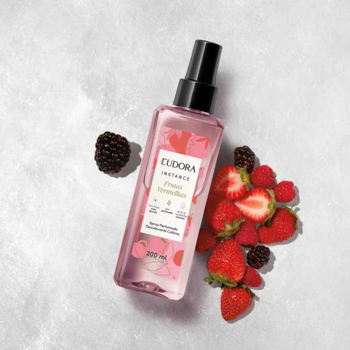 Kit Presente Eudora Frutas Vermelhas Instance Banho Corpo