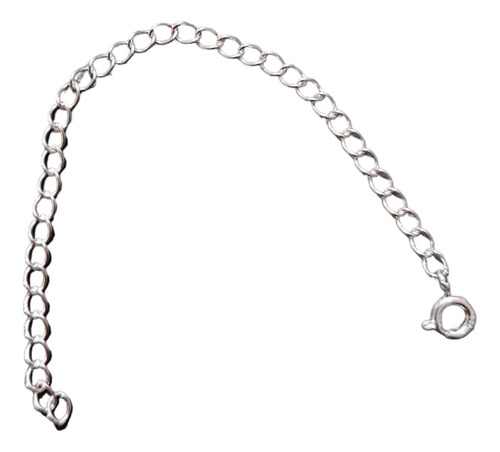 Extensor Para Cadena Pulsera 10cm Con Broche Plata Ley 925