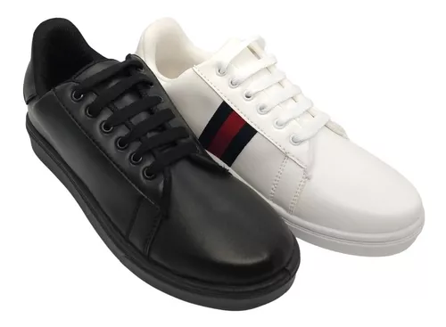 Tenis Urban Shoes Mujer Blanco Negro