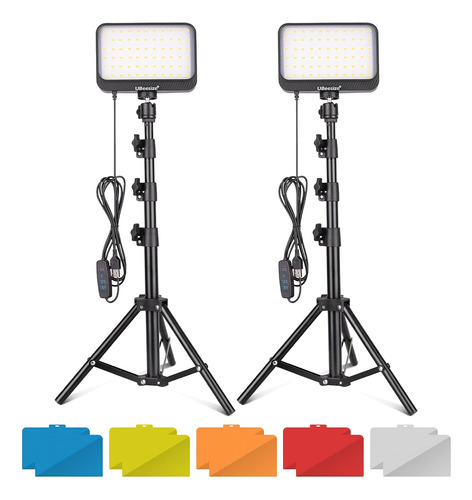 Kit De Luz De Video Led 2 Pz Iluminación Portátil Regulable