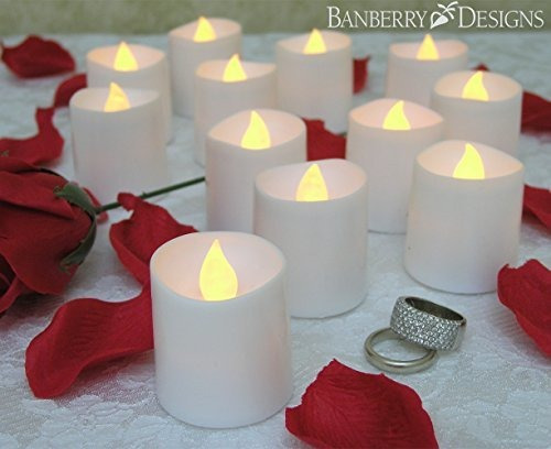 Led Encendido Velas Parpadeando Sin Llama Banberry Designs C