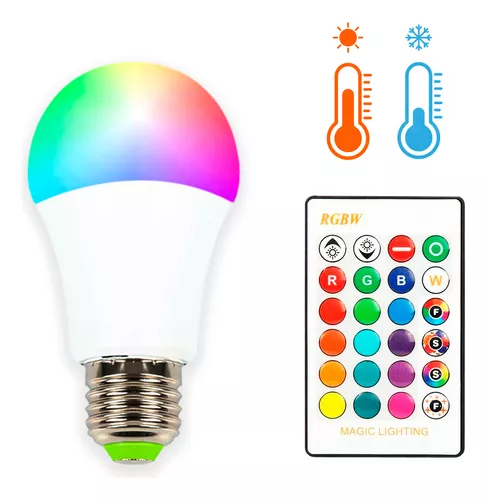 Lampara Led 16 Colores Rgb Control Remoto E27 3w