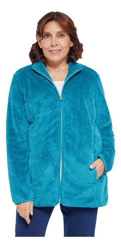 Polar Peludo Básico Azul Petróleo Mujer Fashion´s Park