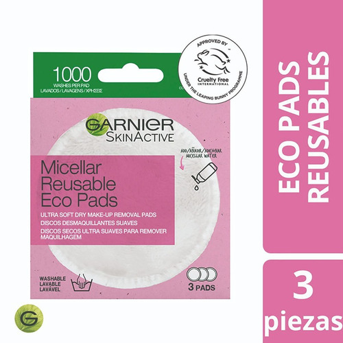 Ecopads Garnier Discos Desmaquillantes Reutilizables 3 Un