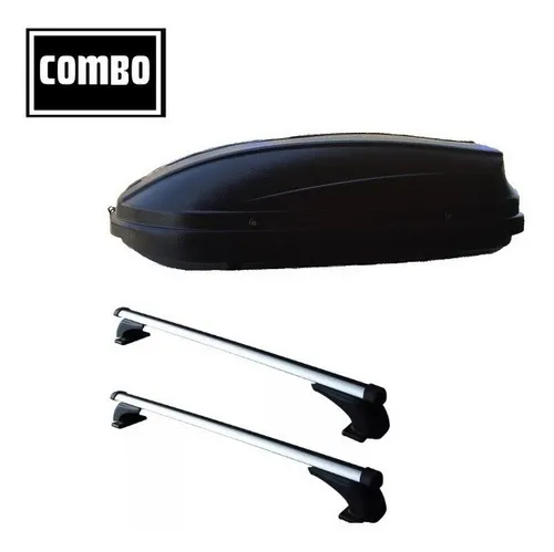Valija De Techo 410 Lts + Barra Aluminio Nissan Kicks