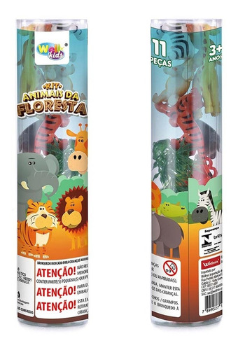 Kit Brinquedo Infantil Animais Selvagem Floresta Meninos