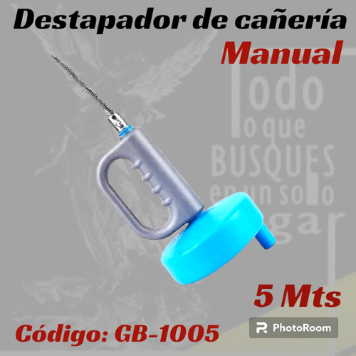 Destapador De Cañería Manual 5mts