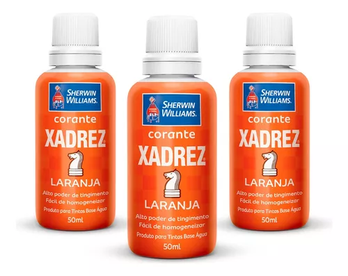 Corante Xadrez Laranja 50ml Para Tinta 31106178./ Kit Com 12