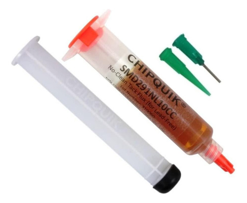 Chip Quik Smd291nl10cc: Flux Sin Limpieza, 10cc Para Tip