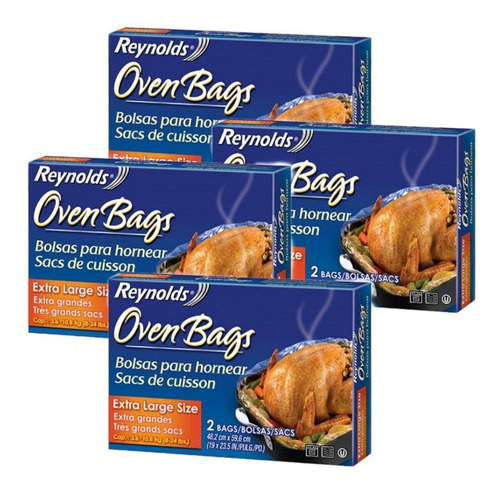 Bolsas Para Hornear Pavo Reynolds Conserva Sabor 8 Bolsas Xl