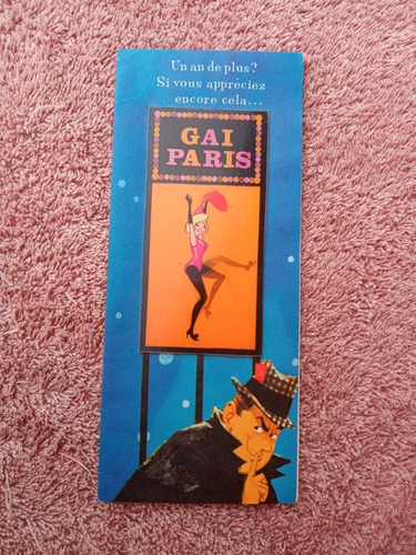 Antiguo Programa De Teatro Gai Paris En 3d Impreso Germany