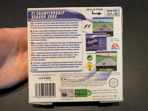 F1 Championship Season 2000 Game Boy Color Gbc (Usado)