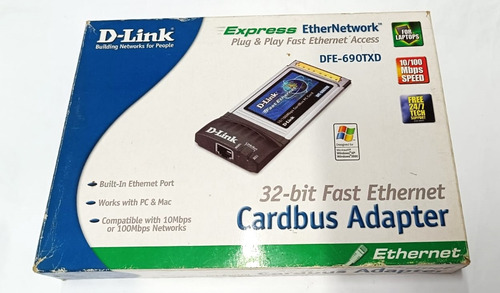 Adaptador Ethernet Notebook D-link Dfe-690txd 10/100 32bit