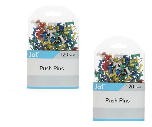 2 Pack De Tachuelas/ Chinchetas/push Pins De Colores 240pz