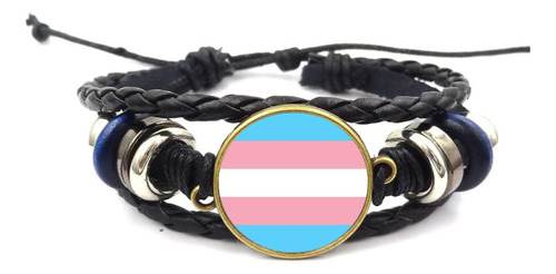 Wklo0avmg Brazalete De Cuero Del Orgullo Transgénero, Pulser