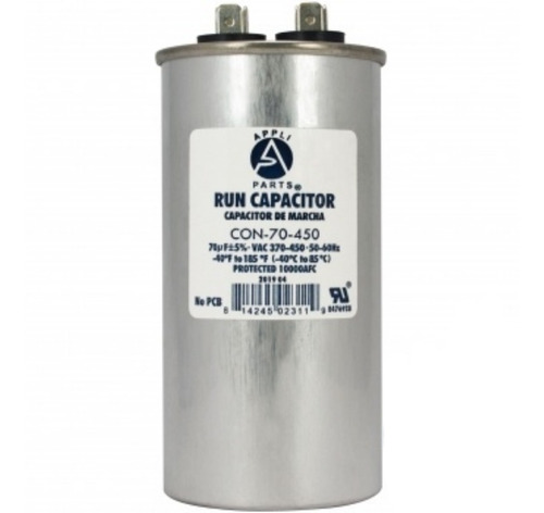 Capacitor Trabajo Aire Acondicionado 70 Uf Mfd 370-450vac