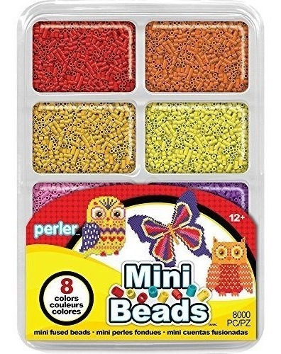 Perler Mini Hama Beads 8000 Canutillos 2.6mm Calidos (xsr)