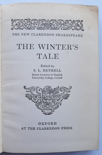 The Winther's Tale Shakespeare S L Bethell Ro 032