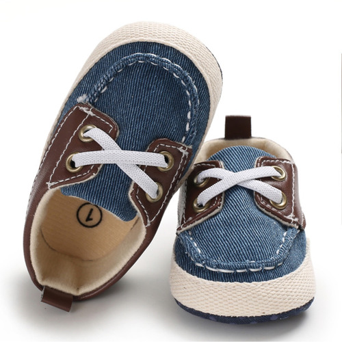 Zapatos De Primeros Pasos Para Bebé / De Mezclilla