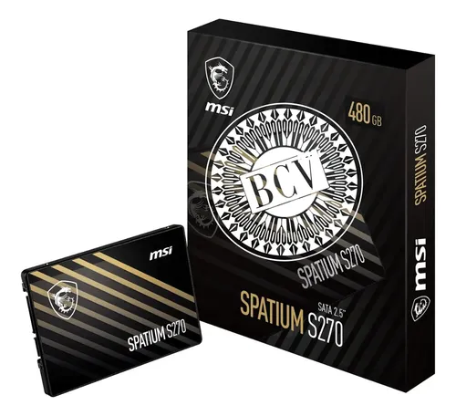 Disco Duro Ssd Msi Spatium S270 480gb 2.5 Sata Iii | MercadoLibre