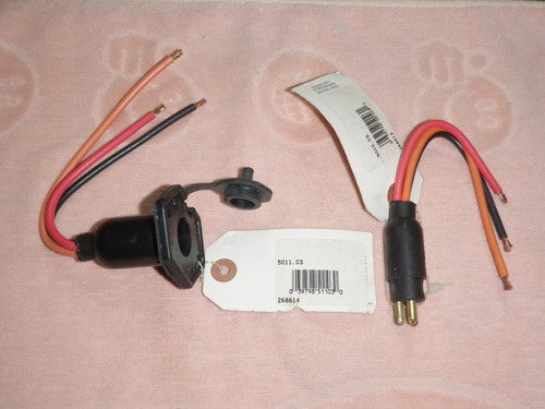  Enchufe Macho Y Hembra Para Motores Electricos De Lanchas