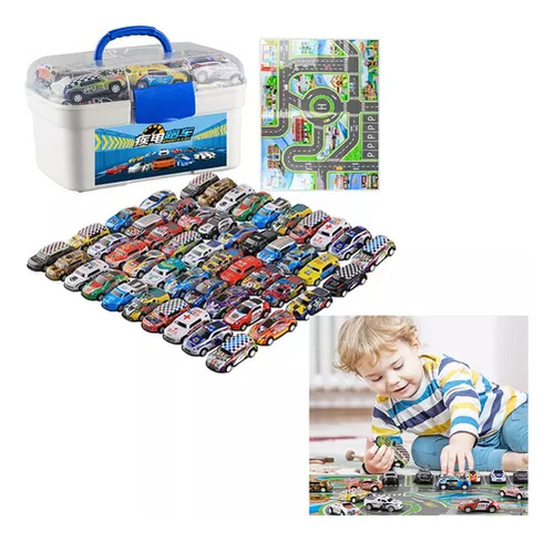 50 Juegos De Coches De Metal, Serie De Regalos Para Niños