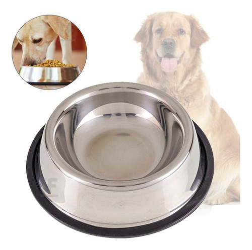 Comedouro E Bebedouro Inox Para Pet Cachorro Gato E Outros