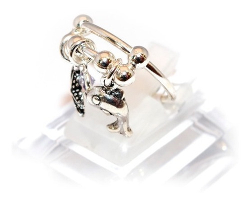 Anillo De Plata Con Dijes De Plata Guilad Spc07