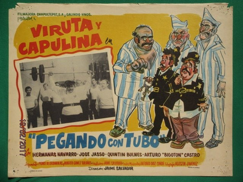 Viruta Y Capulina Pegando Con Tubo Original Cartel De Cine 2