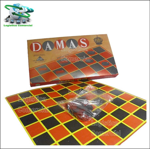 Juego De Mesa Damas Niños 24 Fichas Plasticas Juguetes