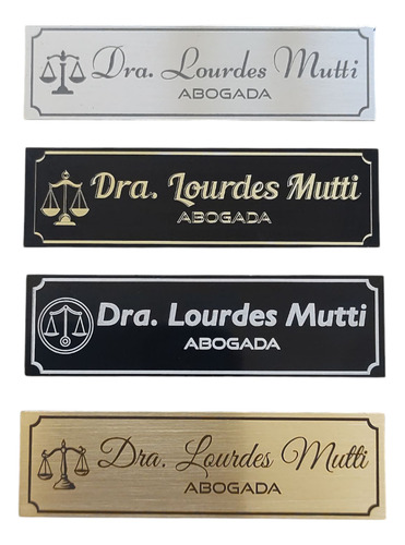 Placas Bronce-aluminio A Medida Abogados, Etc Logos Grabadas Placas A Medida