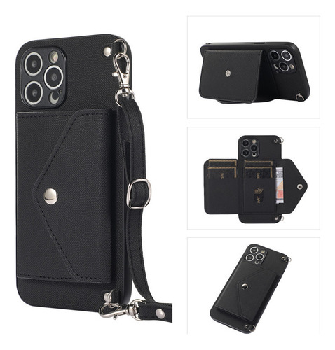 Capa De Celular Transversal Com Cordão Para iPhone 16/15