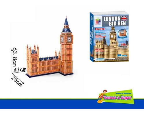 Puzzle 3d - Big Ben Londres 190 Piezas Vamosajugar