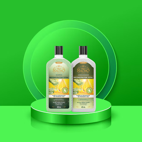 Kit Tio Nacho Reconstrutor Total Shampoo 415ml Condicionador
