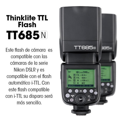 Imagen 2 de 10 de Flash Tt685 Ttl Godox Para Nikon