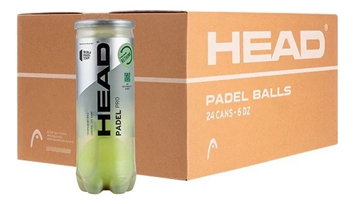 Caja De Pelotas Head Padel Pro 24 X 3 