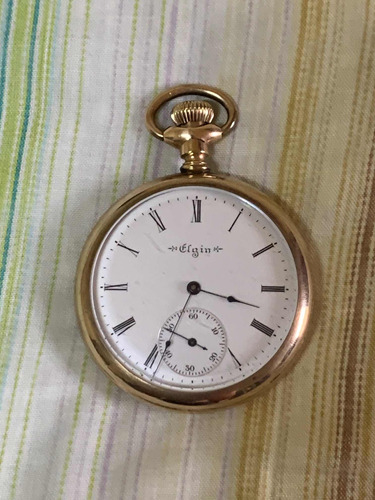 Reloj De Bolsillo De Cuerda Elgin Gold Filled 10k