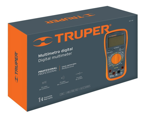 Imagen 2 de 10 de Multímetro Tester Digital Profesional Rms Truper Apo