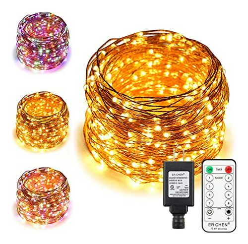 Erchen Dual-color Del Led Luces De Cadena, 165 Ft 500 Leds T