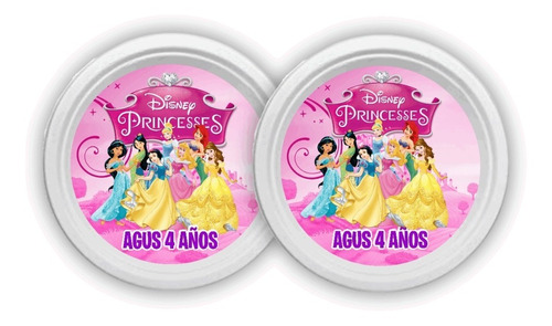 Princesas Platos Para Torta Pack X10 Personalizado