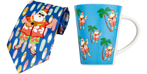 Taza Navideña K-kraft Aloha Santa Con Corbata A Juego, 12 On