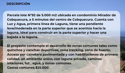 Venta Terreno - Sitio 5000mts Cobquecura Ñuble