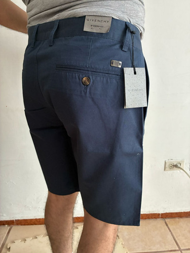 Bermuda Azul Marino Givenchy Tallas 32, 33 Y 38mx Mod.smbgd