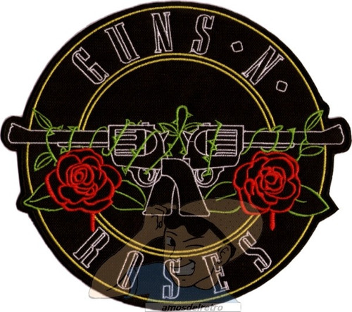 Parche Bordado Guns N' Roses Neon Grande Rock Axl Slash Adr