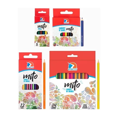 Lapices De Colores Pinturitas Cortos De 12u Pack X10 Cajitas