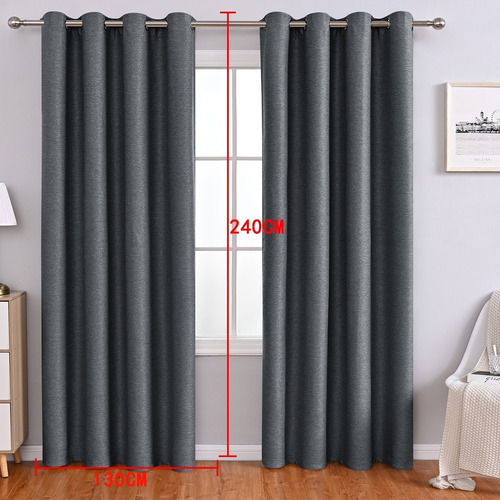 Persiana panel Kazome C-1 de 240cm x 130cm liso color dark gray - pack por 2