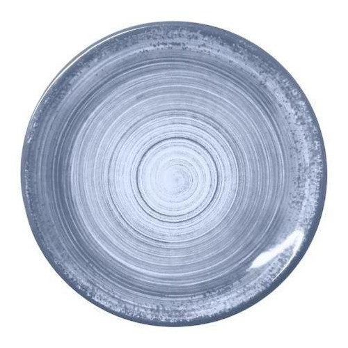 Prato Raso Em Porcelana Schmidt Esfera 27cm Azul