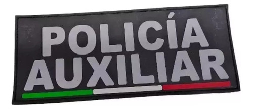 Insignia De Pvc Grande Para Chaleco Policia Auxiliar 