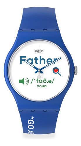Reloj Swatch All About Dad De Silicona Azul So29z704
