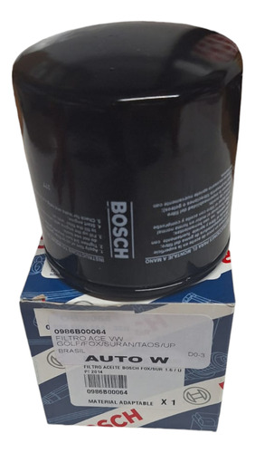 Filtro Aceite Bosch Volkswagen Fox Suran Up! 16v